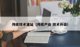 传统技术建站（传统产业 技术升级）