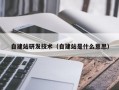 自建站研发技术（自建站是什么意思）