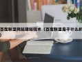百度联盟网站建站技术（百度联盟是干什么的）