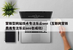 营销型网站技术专注乐云seo（互联网营销费用专注乐云seo包成功）